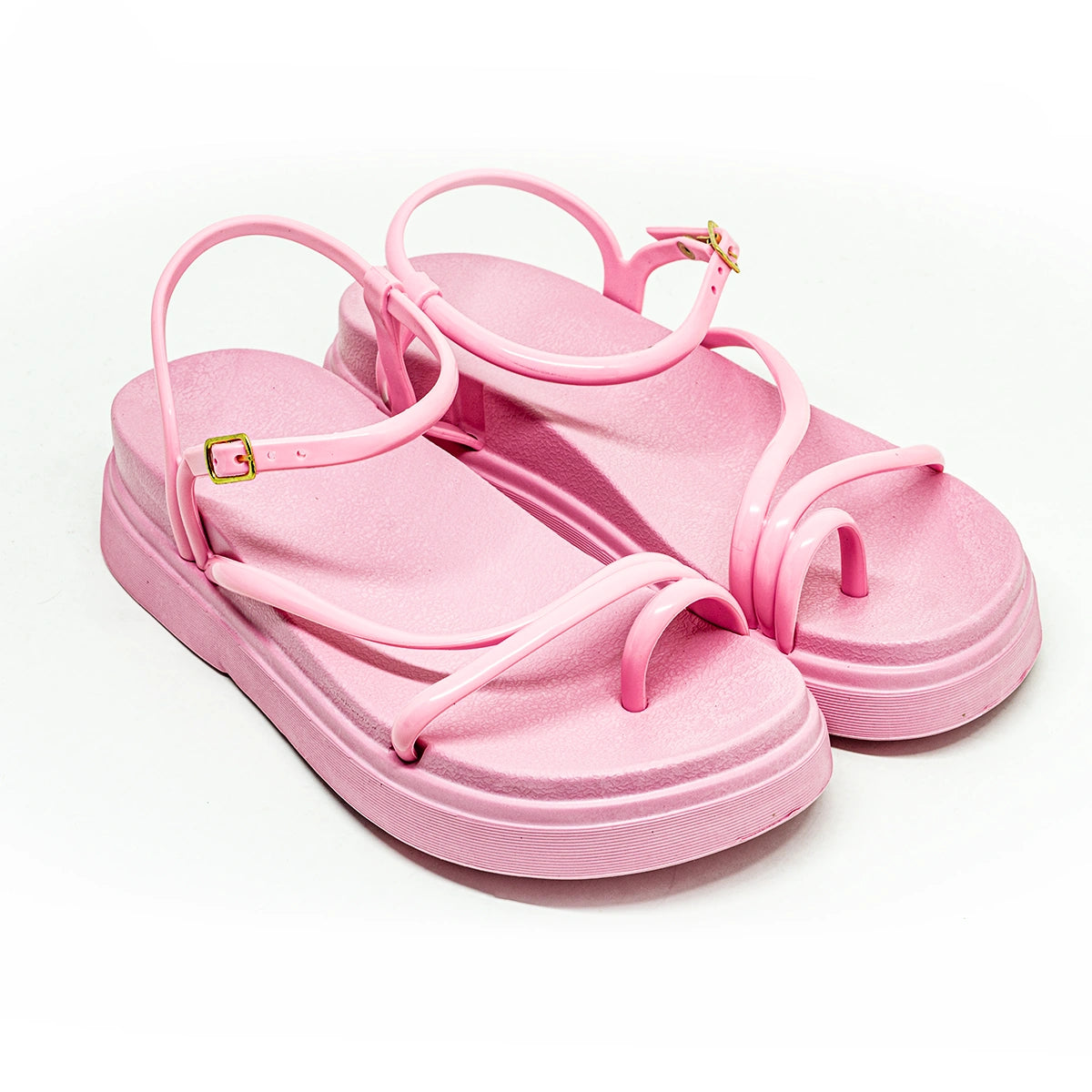 Sandália Feminina Plataforma Podlinda Glamour – Altura com conforto leve em EVA | UnicStep