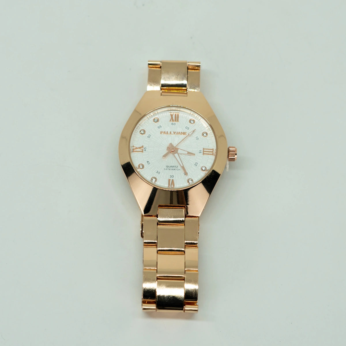 Relógio Feminino Elegance Dourado – Mostrador Rosa Luxo em Aço Inoxidável