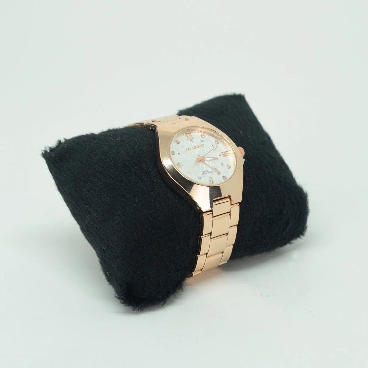 Relógio Feminino Elegance Dourado – Mostrador Rosa Luxo em Aço Inoxidável