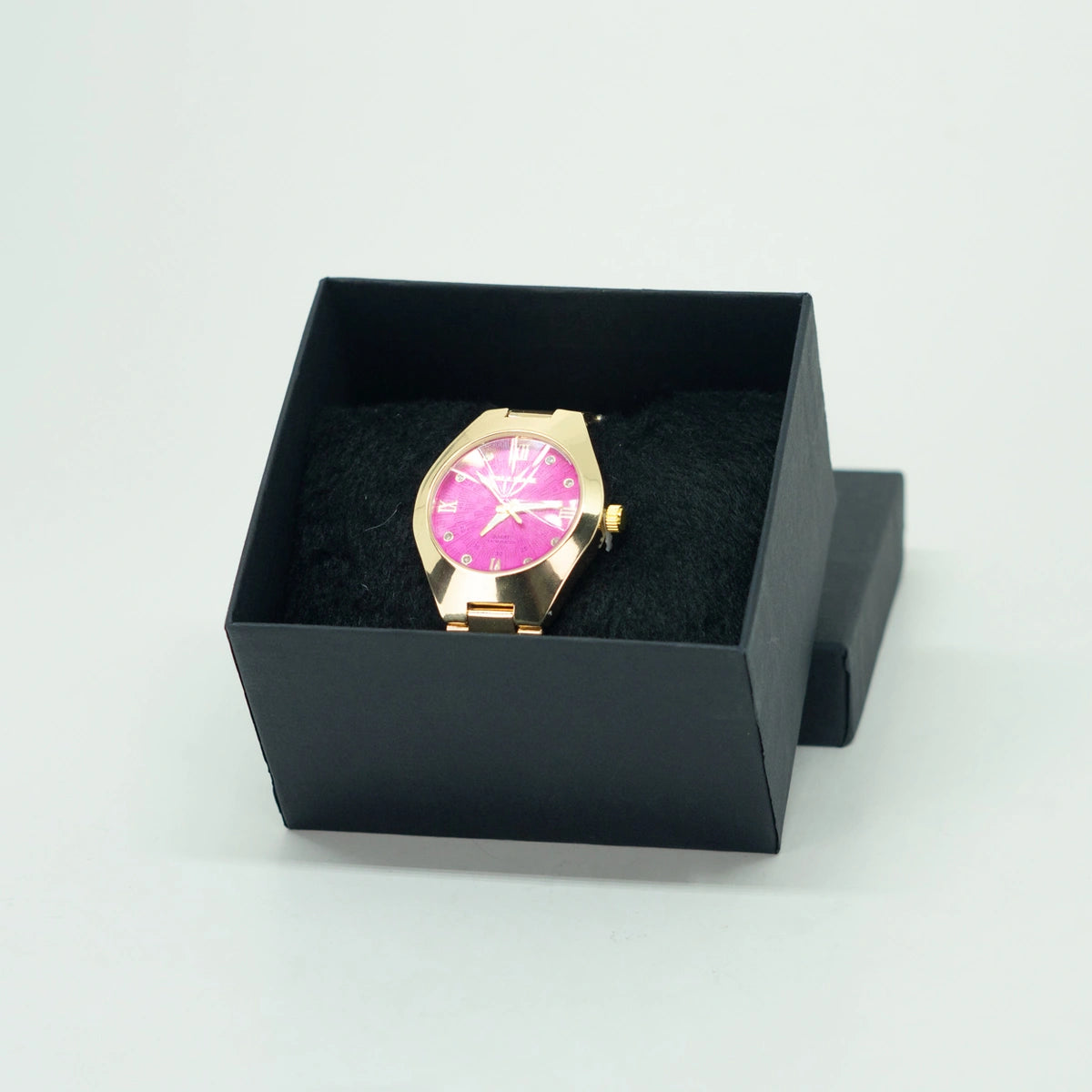 Relógio Feminino Elegance Dourado – Mostrador Rosa Luxo em Aço Inoxidável