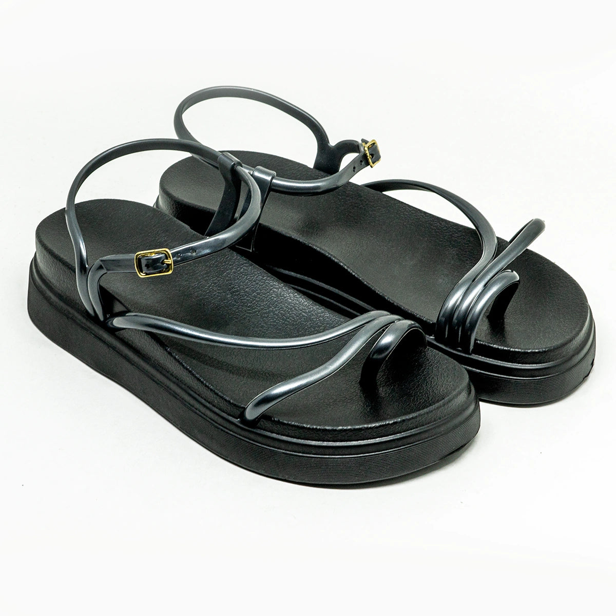 Sandália Feminina Plataforma Podlinda Glamour – Altura com conforto leve em EVA | UnicStep