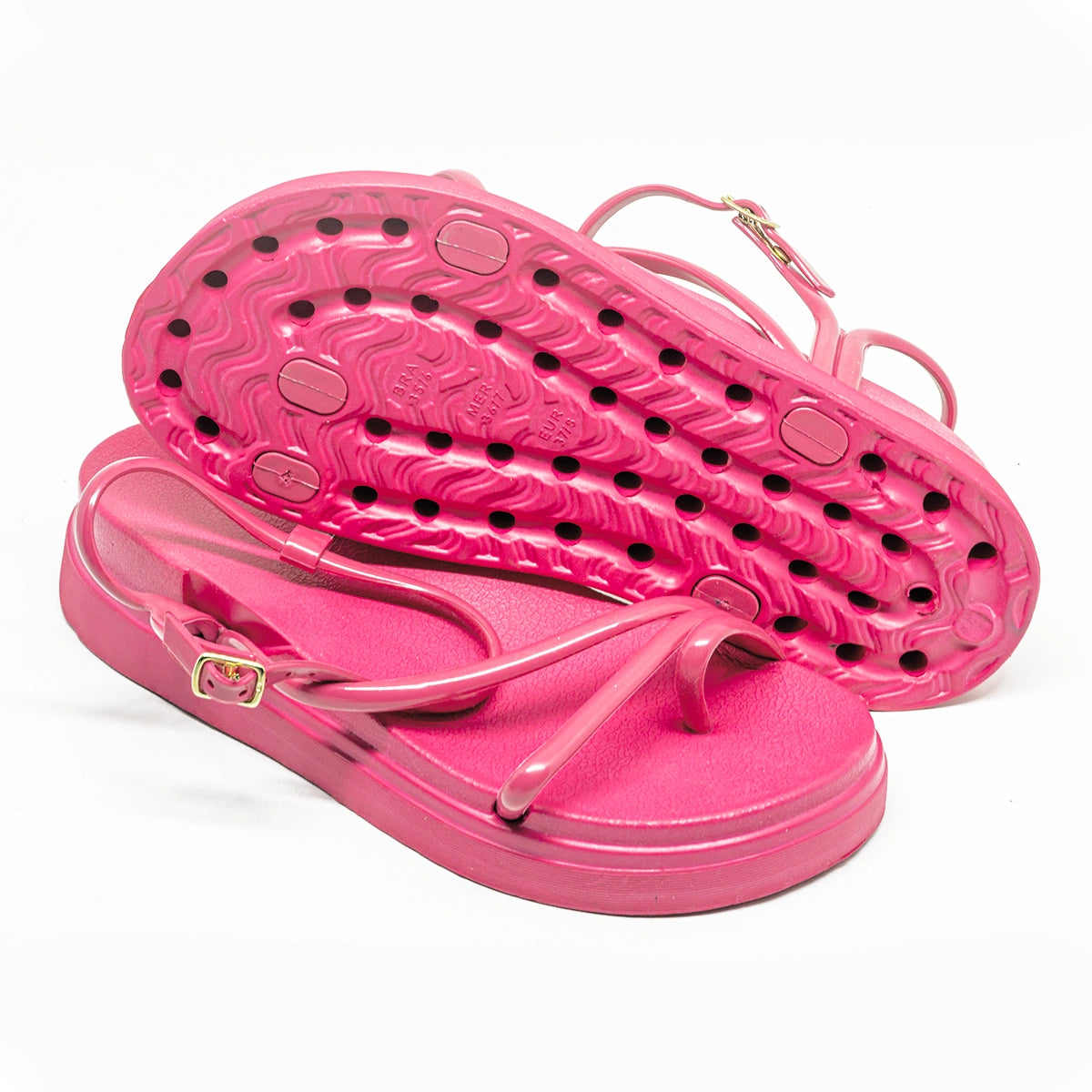 Sandália Feminina Plataforma Podlinda Glamour – Altura com conforto leve em EVA | UnicStep