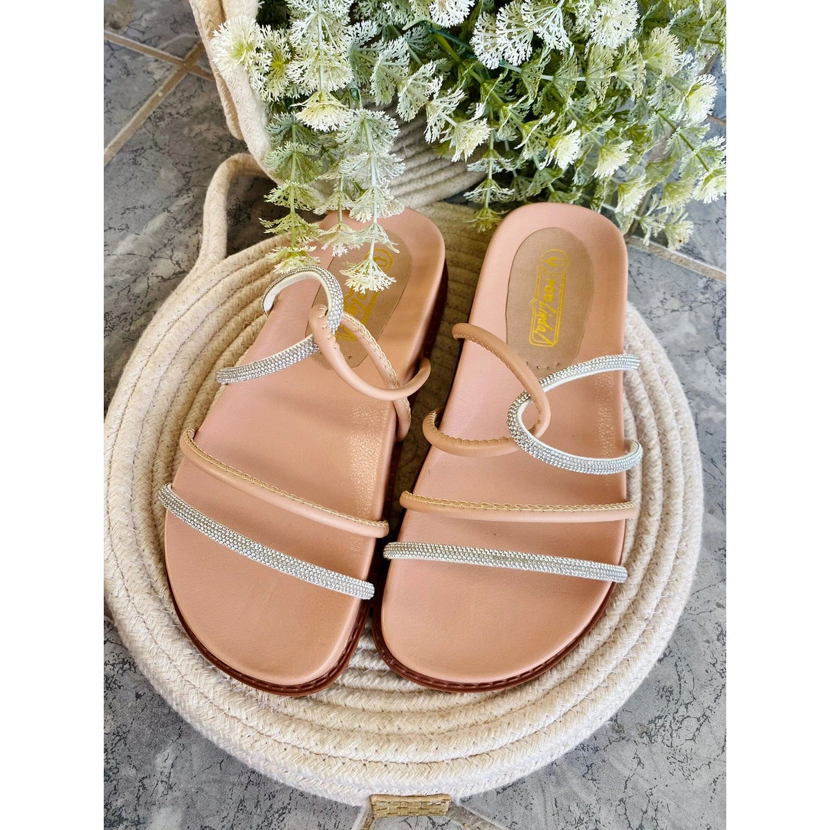 Sandália Papete Feminina Com Strass Podlinda – Conforto com Brilho Sofisticado | UnicStep