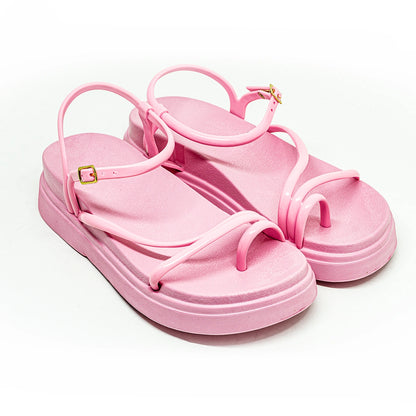 Sandália Feminina Plataforma Podlinda Glamour – Altura com conforto leve em EVA | UnicStep