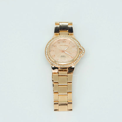 Relógio Feminino Classic Dourado – Elegância Atemporal em Aço Inoxidável