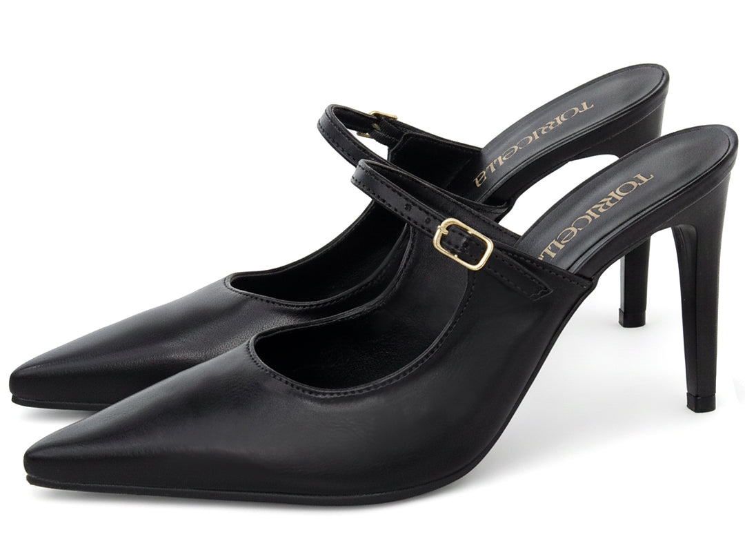 Scarpin Mary Jane Slingback Salto Alto 8,5 cm