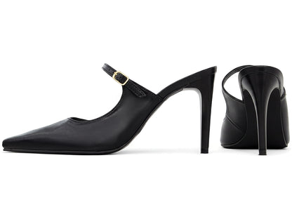 Scarpin Mary Jane Slingback Salto Alto 8,5 cm