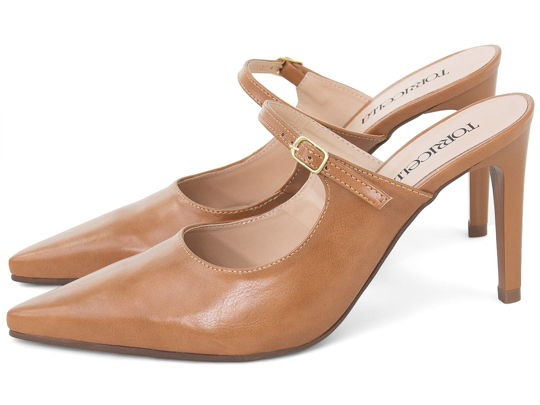 Scarpin Mary Jane Slingback Salto Alto 8,5 cm