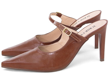 Scarpin Mary Jane Slingback Salto Alto 8,5 cm