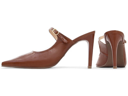 Scarpin Mary Jane Slingback Salto Alto 8,5 cm