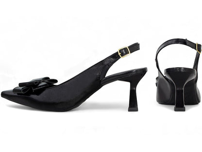 Scarpin Slingback Feminino Salto Taça 6 cm com Laço Elegante