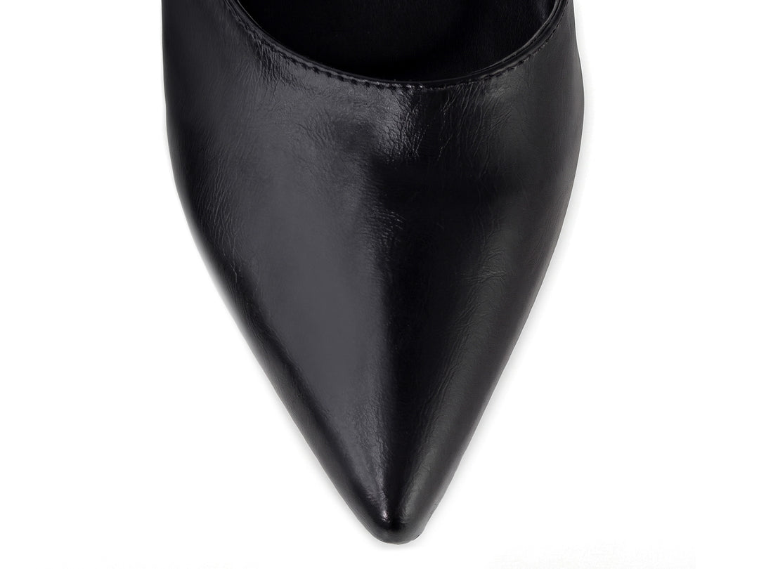 Scarpin Slingback Feminino Salto Bloco 6 cm com Fivela Ajustável