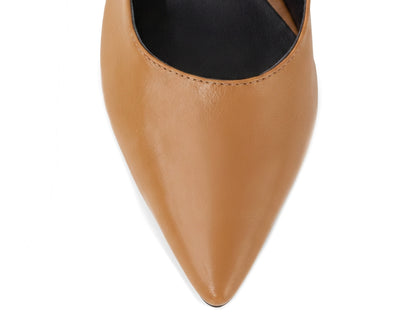 Scarpin Slingback Feminino Salto Bloco 6 cm com Fivela Ajustável