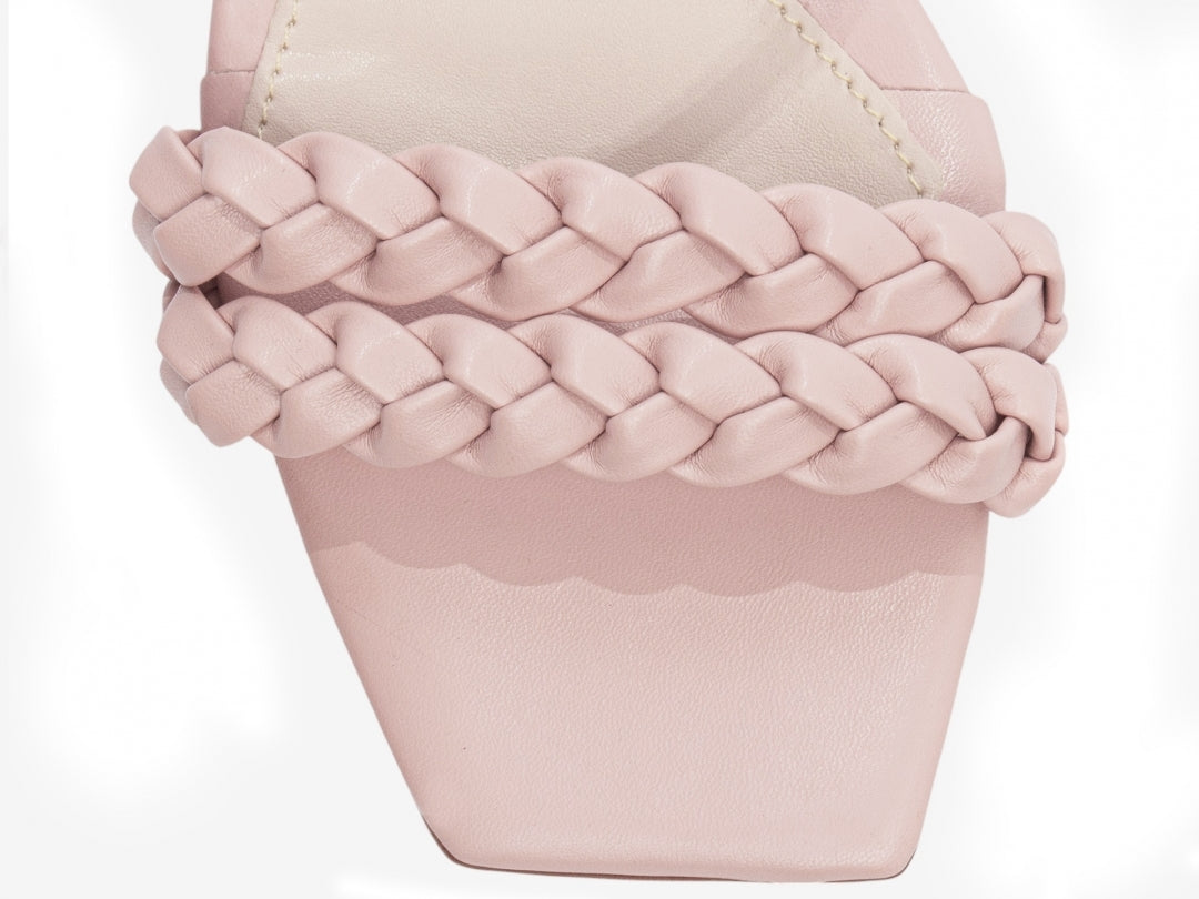 Sandália Feminina Salto Grosso Trançada – Elegância e Conforto Diário