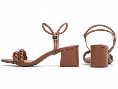 Sandália Feminina Salto Grosso Trançada – Elegância e Conforto Diário