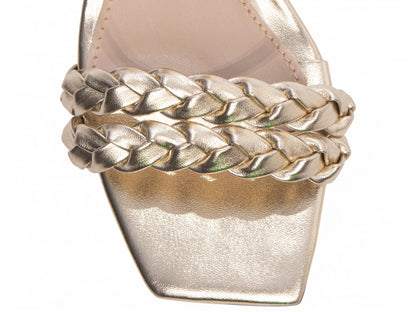 Sandália Feminina Salto Grosso Trançada – Elegância e Conforto Diário