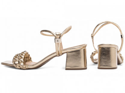 Sandália Feminina Salto Grosso Trançada – Elegância e Conforto Diário