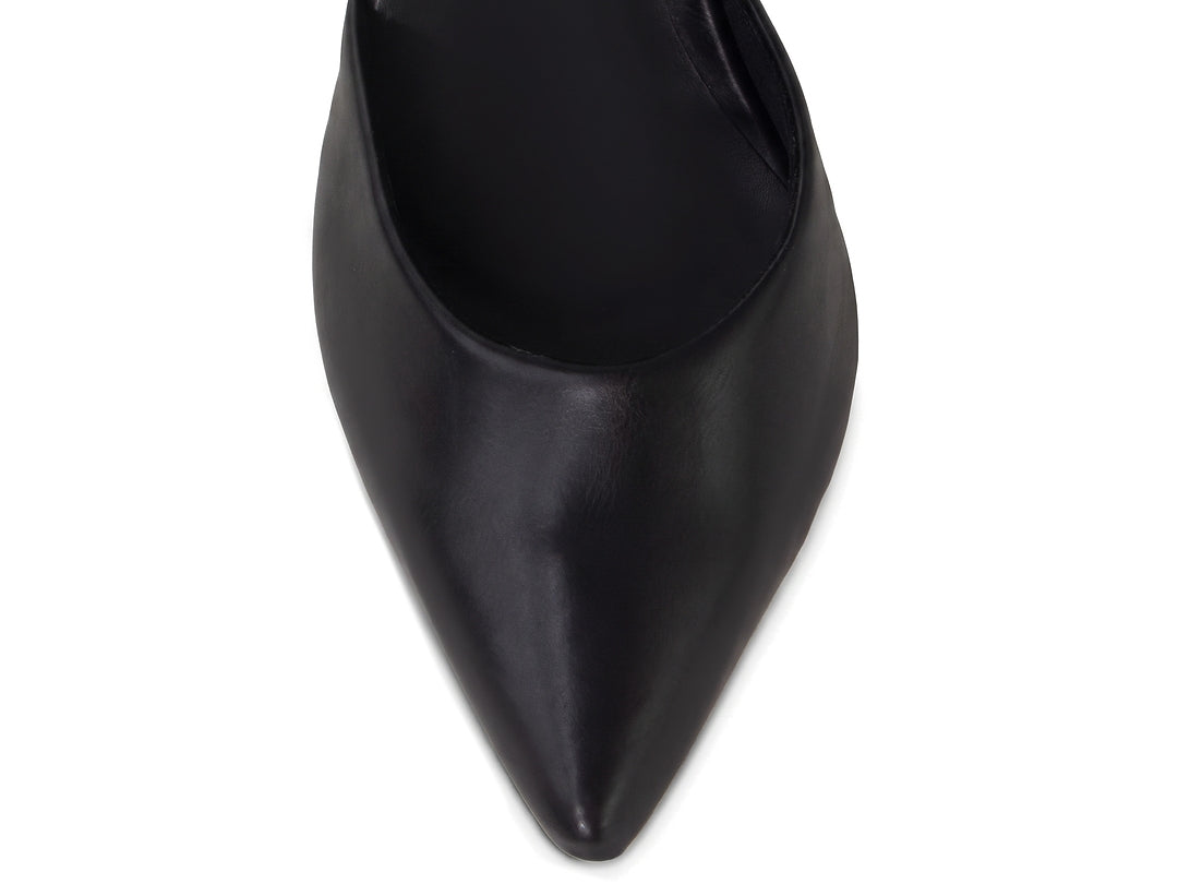 Scarpin Feminino Salto Bloco 8 cm com Tira Cruzada e Fivela