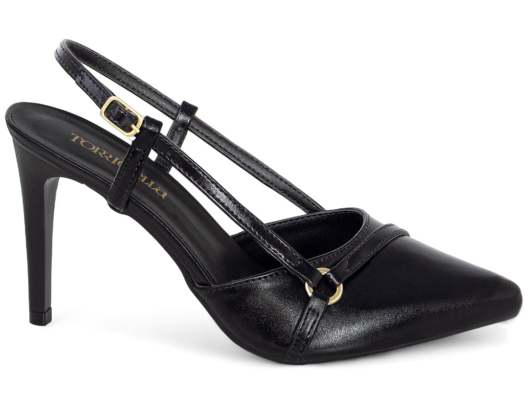 Scarpin Slingback Feminino Bico Fino Salto Fino 9 cm