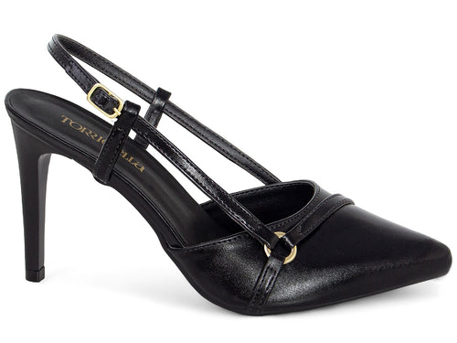 Scarpin Slingback Feminino Bico Fino Salto Fino 9 cm
