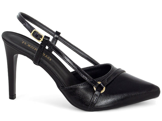Scarpin Slingback Feminino Bico Fino Salto Fino 9 cm