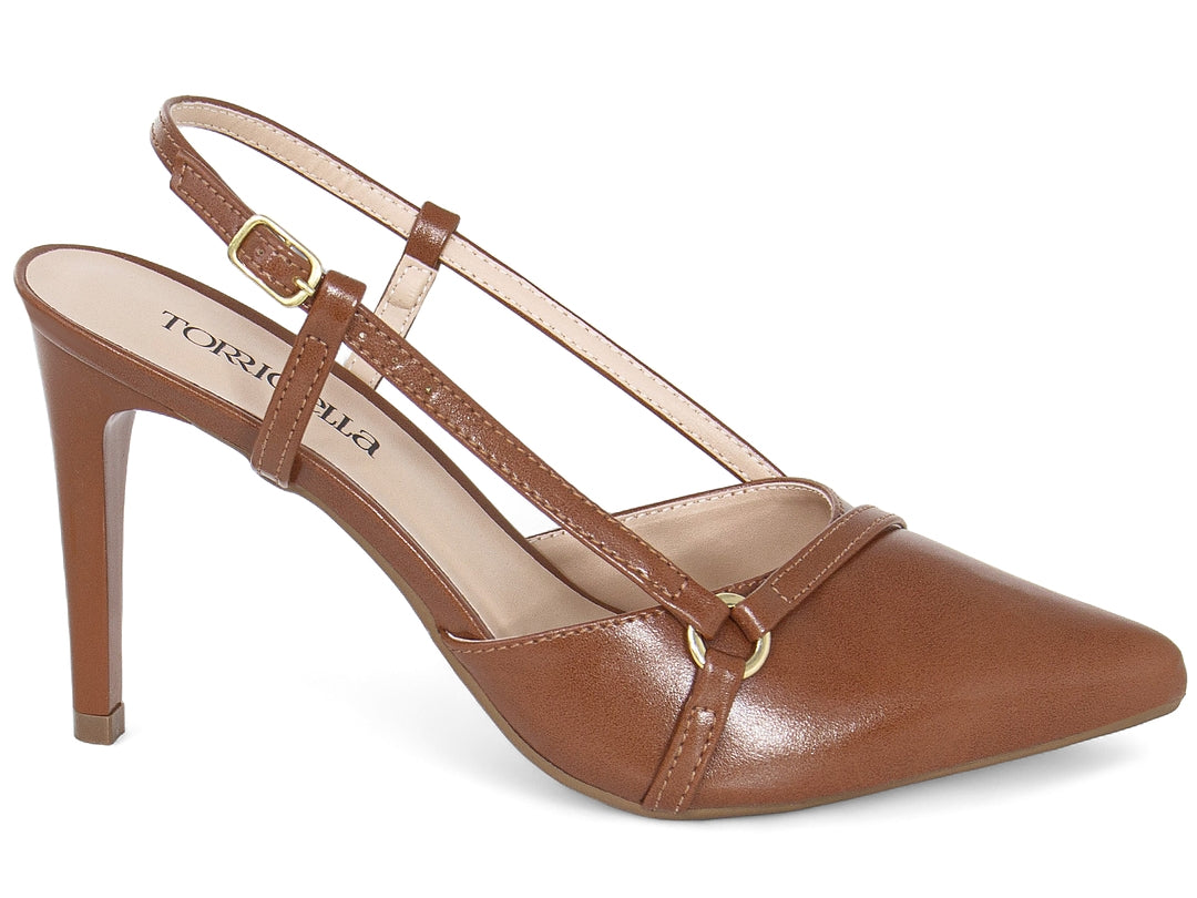 Scarpin Slingback Feminino Bico Fino Salto Fino 9 cm