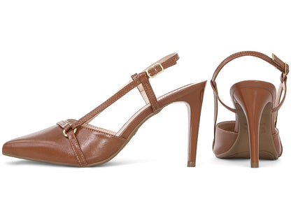 Scarpin Slingback Feminino Bico Fino Salto Fino 9 cm