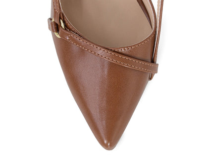 Scarpin Slingback Feminino Bico Fino Salto Fino 9 cm