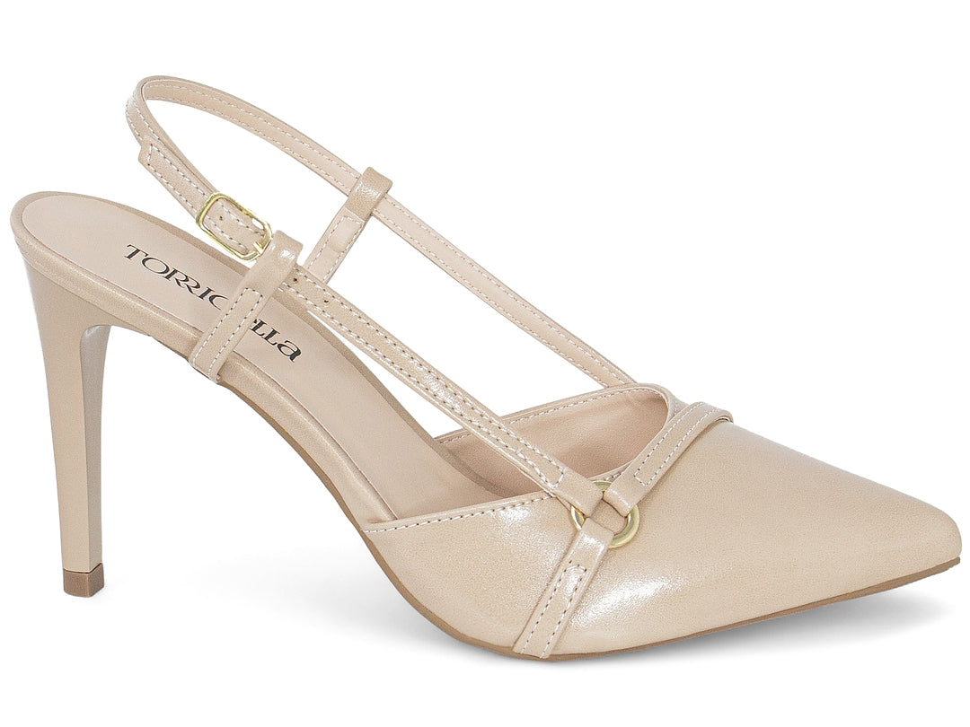 Scarpin Slingback Feminino Bico Fino Salto Fino 9 cm