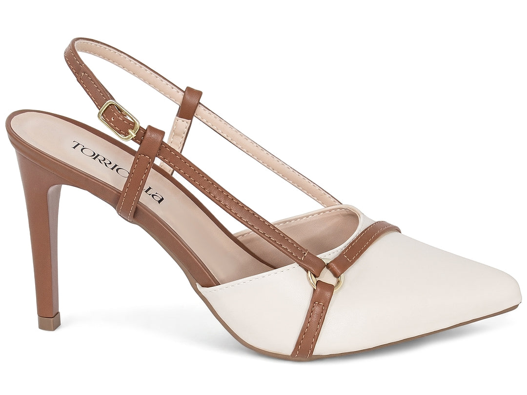 Scarpin Slingback Feminino Bico Fino Salto Fino 9 cm