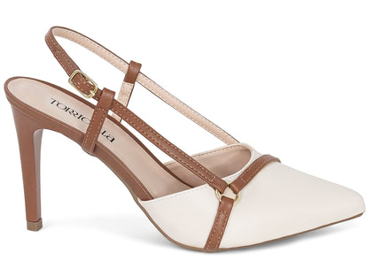 Scarpin Slingback Feminino Bico Fino Salto Fino 9 cm