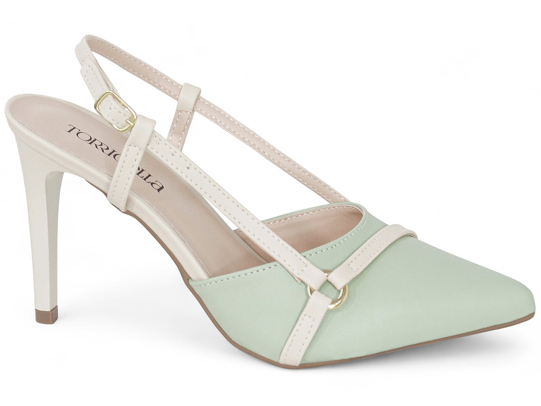Scarpin Slingback Feminino Bico Fino Salto Fino 9 cm