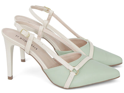 Scarpin Slingback Feminino Bico Fino Salto Fino 9 cm