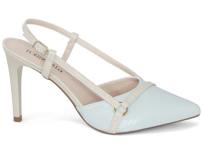 Scarpin Slingback Feminino Bico Fino Salto Fino 9 cm
