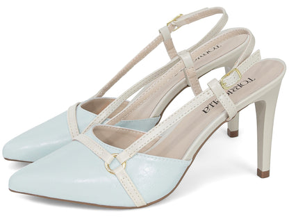 Scarpin Slingback Feminino Bico Fino Salto Fino 9 cm