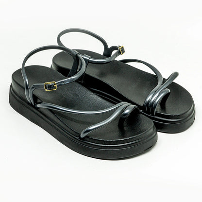 Sandália Feminina Plataforma Podlinda Glamour – Altura com conforto leve em EVA | UnicStep